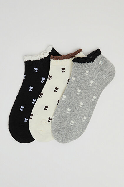 3 Pack Patterned Ankle Socks