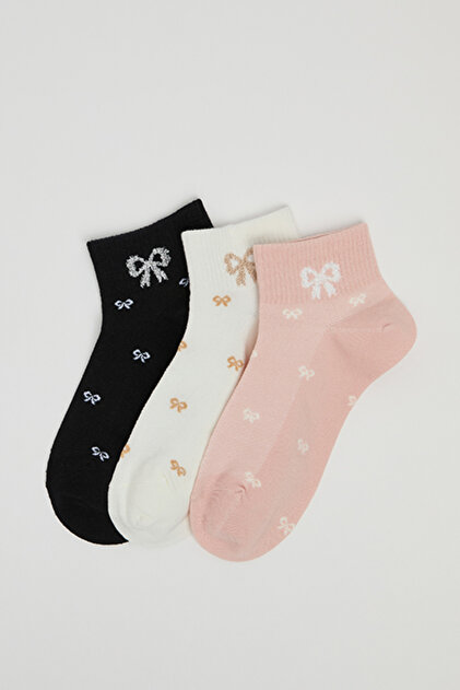 3 Pack Striped Ankle Socks