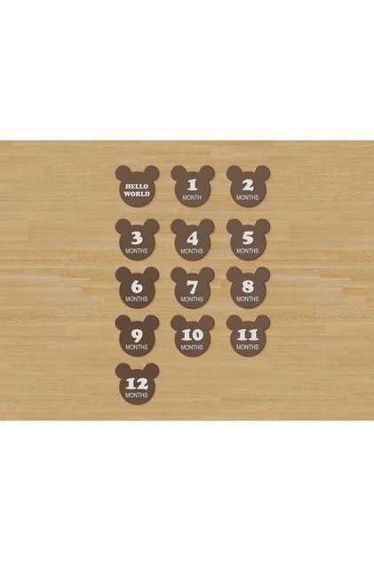 Moon Moon Baby Photography Memory Set – Milestone Souvenir Shooting Accessory with Teddy Bear Figure