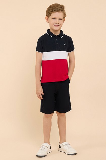 Color Block T-Shirt & Shorts Set