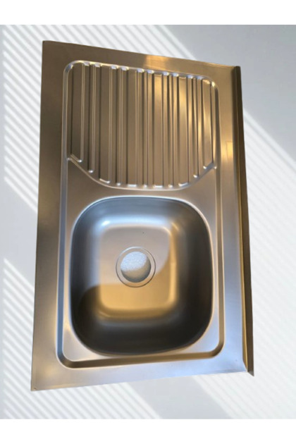 STAINLESS STEEL SINK SIZE: 80.30 CM x 51 CM.