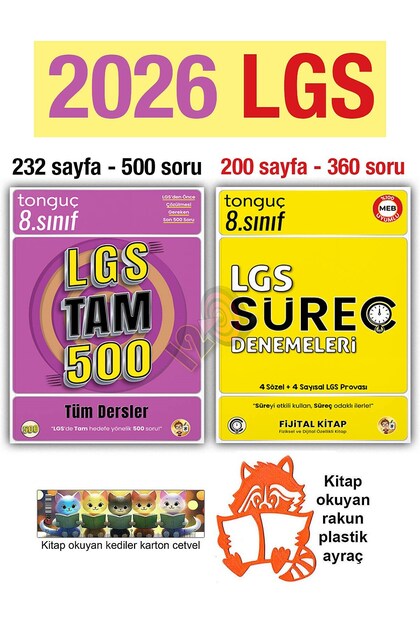 Tonguç Yayınları 8. Sınıf 2026 Lgs Tam 500 Soru Bankası Süreç