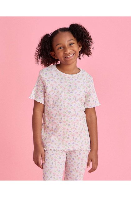 Girls White Embellished T-Shirt