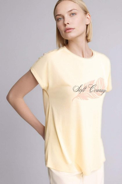 Tricou cu mânecă scurtă imprimat cu guler rotund H6514AX26SM