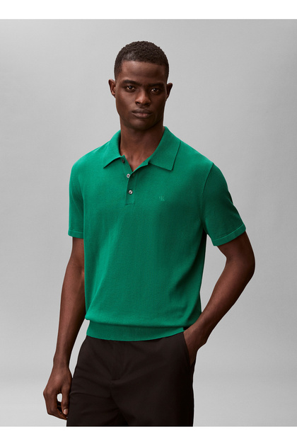 Calvin Klein Yeşil Erkek Kazak LV04LC326GL4G_SS SUPIMA COTTON POLO