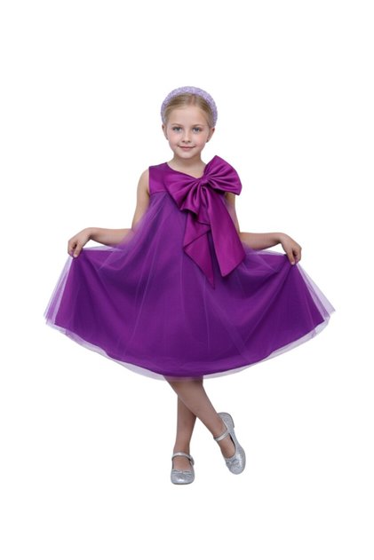 D' Daniela - Big Bow Front Party Dress - Multicolor - 1Y to 10Y