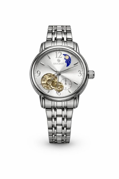 Luna Grace Automatic Women’s Watch Stainless Steel Strap Skeleton Dial Silver/Gold Eleg