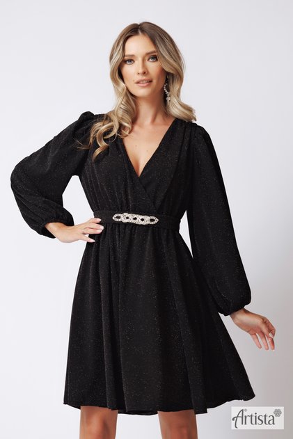 Rochie jerse cu insertie sralucitoare