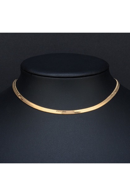 Gold-color Golden Stainless Steel Snake Bone Chain Necklace Hip Hop Chic Women Cool and Beautiful Ve