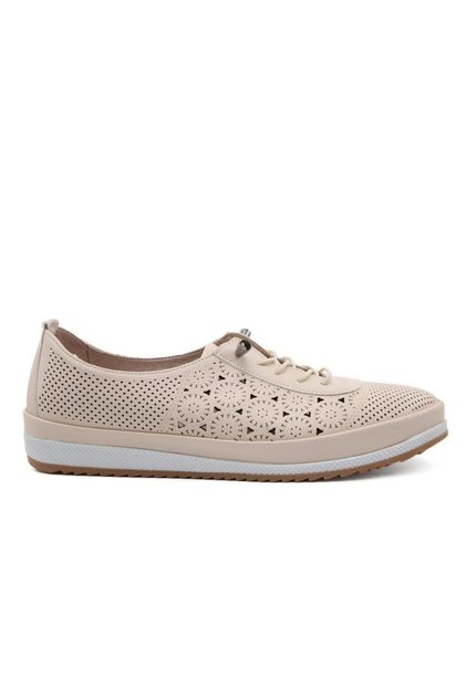 42731 Genuine Leather Beige Women's Daily Mother Shoes