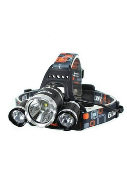 Ισχυρός φακός κεφαλής με τρεις LED, LED XPE T6