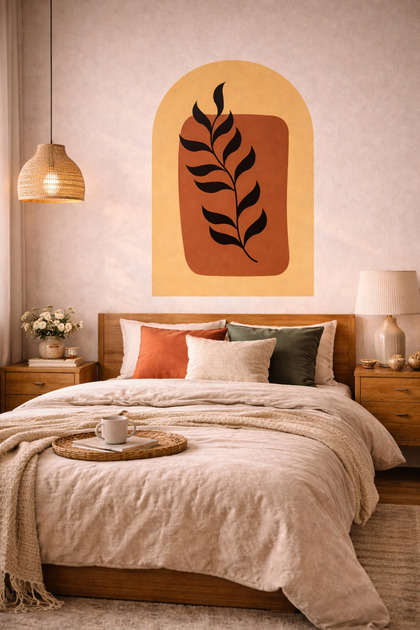 Minimalist Wall Sticker Foil Modern Boho Wall Decor Self-Adhesive Decorative Wall Ornament