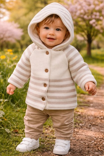 Baby Knitwear Cardigan Striped 5-12 Months