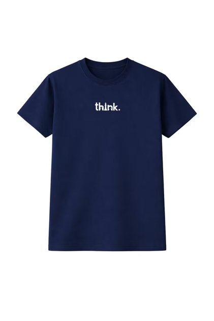 Unisex Think Printed Oversize Crew Neck T-Shirt