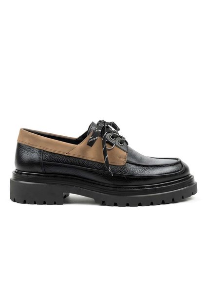 Sante Black-Nut Men's Leather Shoes