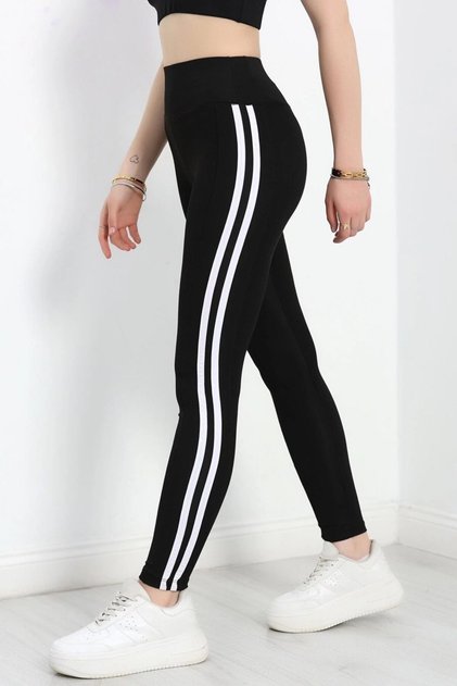 4- Double Stripe High Waist Lycra Diving Tights