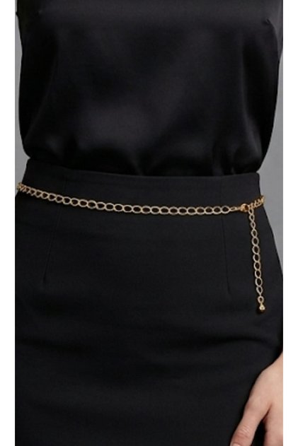 Women's Gold Detailed Body & Waist & Dress & Skirt & Pants Chain Belt