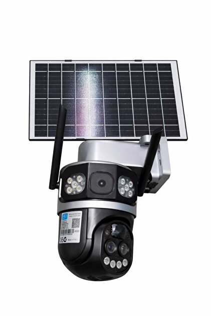 Avenir AV-S263W Beyaz 3 Kameralı 6MP WİFİ Güneş Panelli Solar PTZ