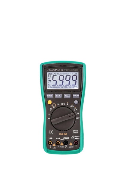 Ten, Mt-1217 True Rms Digital Multimeter | 1000V Ac/Dc, Capacitance, Frequency and Temperature Meter