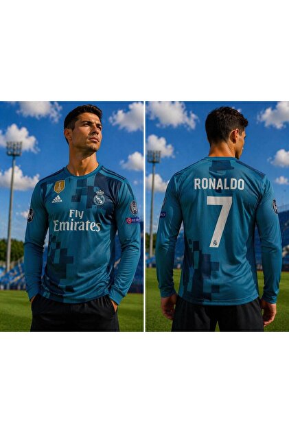 yenteks Real Madrid Ronaldo 2018 Deplasman Turkuaz Uzun Kol