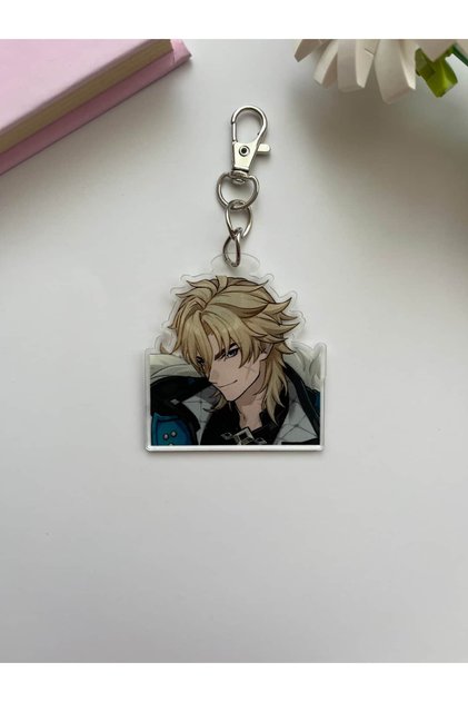 Genshin Impact Game Varka Game Keychain / Bag Ornament
