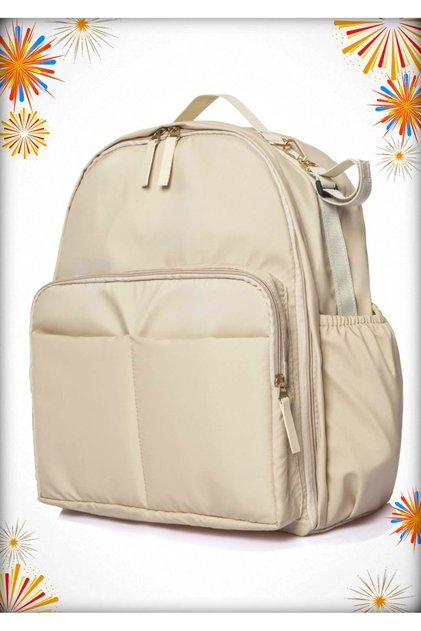 Luxury Beige Mother Baby Care Backpack Best Quality Baby Care Bag Models