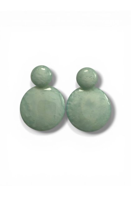 Vintage Round Model Dangle Earrings 7.5 cm