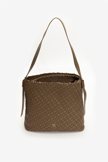 Tommy Hilfiger TH Braided Maxi Hobo Kadın Mini Omuz Çantası
