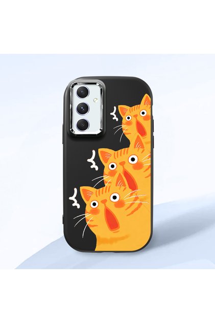 Samsung Galaxy A54 Compatible Black Silicone Case with Shock-Absorbing Camera Protections