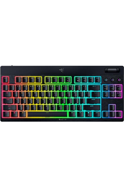 【新古品】【US配列】Razer BlackWidow V4 LP TKL RAZER BlackWidow V4 Low Profile RGB TKL Green Switch Kablolu
