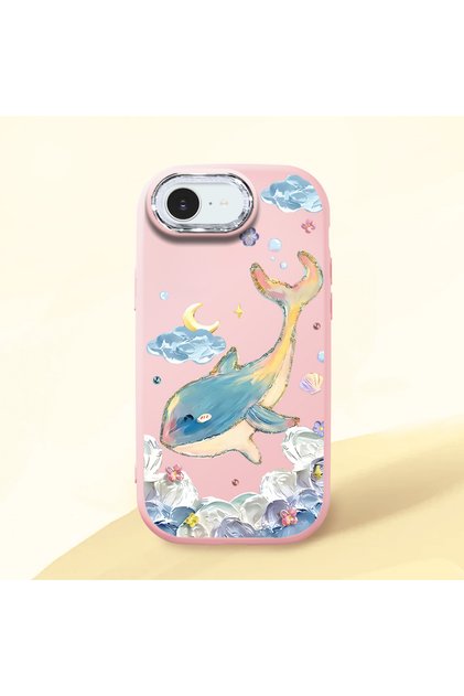 Pink Silicone Case with Shock-Absorbing Camera Protections Compatible with iPhone 16E