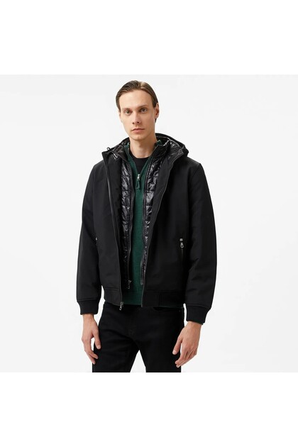 Regular Fit Black Coat