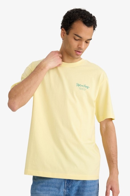 Defacto %100 Pamuk Rick and Morty Boxy Fit Bisiklet Yaka Sırt