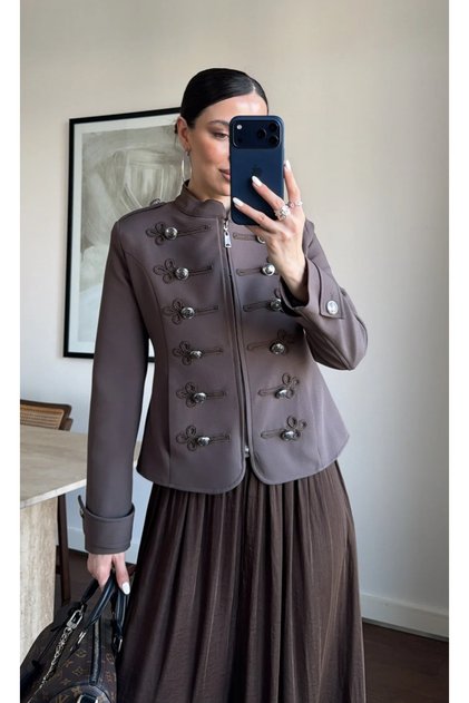 Jachetă blazer Napoleon maro - 9729