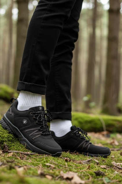 Mn-3306 Black Men's Comfort Casual Sneaker Shoes