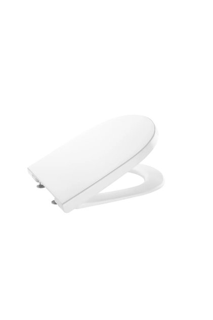 Capac WC Roca, Gama The Gap, rotund, pentru vas compact de 350mm, alb