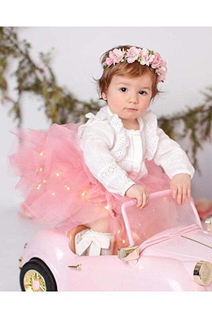 fustite cu luminite Baby Pink Sparkle Skirt, Christening and