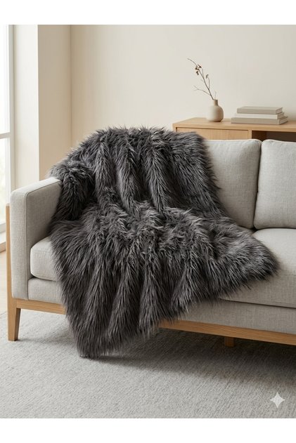 Napoli Plush Sofa Cover Luxury Sofa Cover Furry Sofa Cover 200X75