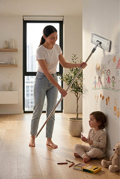MissClean Multi Mop Set 45 cm Geniş Temizlik İstediğin Bezi Kullan