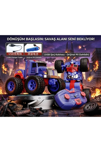 EGOMONİİ Uzaktan Kumandalı Şarjlı Işıklı Yüksek Hızlı Robota