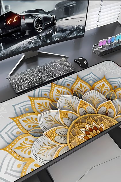 Güneş Lotus 30x70 ProControl Mouse Pad Gaming Mousepad Kaymaz Taban Büyük Oyuncu Ultra Pürüzsüz