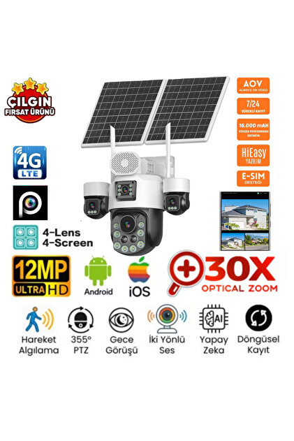 inox KRNTEKNO INOX-X25--4LENS--18X ZOOM--4G--E-SİM--ÇİFT SOLAR