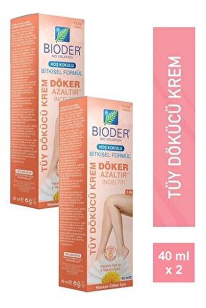 Bioder Tüy Dökücü Krem Bitkisel Hassas Ciltler için 40 ml