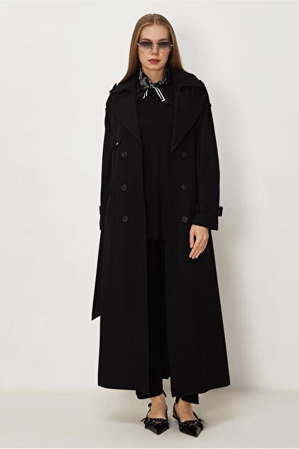 Alvina BANDED BELTED TRENCH COAT 10770- Trendyol