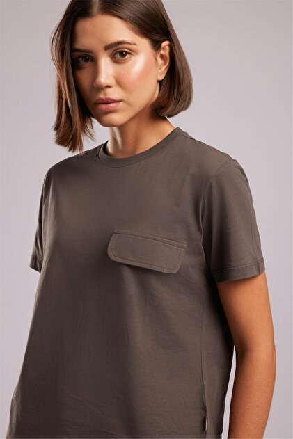 Lee Cooper Kahve Kadın Regular Fit Baskılı T-Shirt 262 LCF 242022