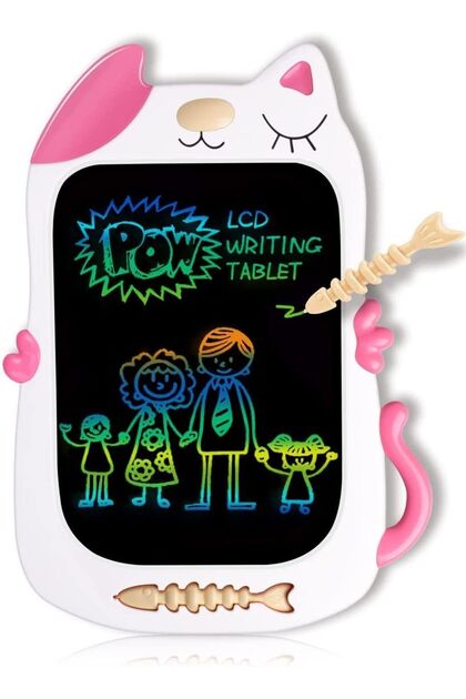 لوحة رسم LCD مقاس 8.5 بوصة، جهاز لوحي للرسم على شكل حيوان، آمن للعينين، مناسب لتعليم الأطفال