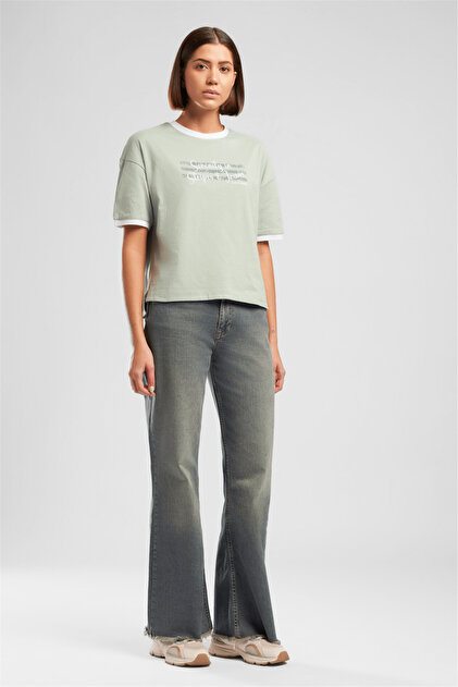 Lee Cooper Mavi-Yeşil Kadın Denim Pantolon 262 LCF 121009 SANDY