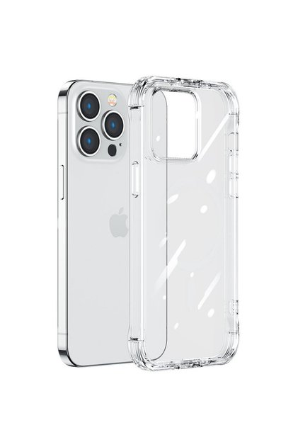 Husa Seria Defender pentru iPhone 14 Plus, blindată, cu suport tip cârlig, transparentă (JR-14H3)