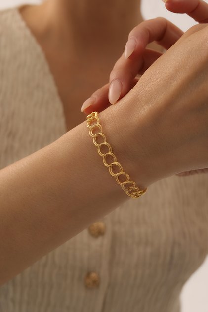 14 Ayar Altın Samanyolu Bileklik