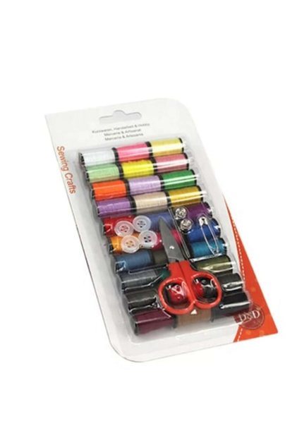 Set de cusut mini cu accesorii incluse, CRM, 30 de bobine, multicolor
